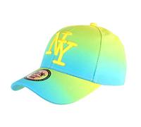 Casquette Enfant Fluo Jaune et Bleue Baseball Fashion Renbo de 7 à 11 Ans - Taille Unique - Bleu