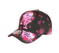 Casquette Enfant-Hip Hop Honour-Casquette Enfant Coeurs Rouges Roses Drawing 7 a 12 ans - Rose Taille unique