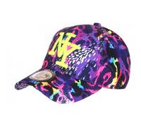 Casquette Enfant-Hip Hop Honour-Casquette Enfant Leopard Rose et Violette NY Baseball 7 a 11 ans - Rose Taille unique