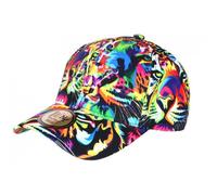 Casquette Enfant-Hip Hop Honour-Casquette Enfant Lion Jaune et Bleue Fantaisie NY Baseball Wild 7 a 12 ans - Jaune Taille unique