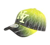 Casquette Enfant Jaune Fluo et Noire Eclyr Fashion NY Baseball de 7a 12 Ans - Taille Unique - Jaune