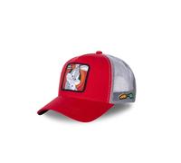 Casquette Enfant Looney Tunes, Casquette Trucker Bugs Bunny, Ajustable et Originale, Rouge, Gris, Taille TU