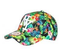Casquette Enfant Orange Verte Print Fleurs Ananas NY Sunlight 7 a 12 ans