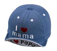 Casquette Enfants Filles Garçons, Chapeau de Soleil en Coton Douce Respirant Casquette de Baseball Bébé Chapeau de Soleil Sports Anti-UV Confortable avec Lettres Love Mama/Papa pour Bébé 3-12 Mois