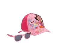 Casquette et Lunettes de Soleil Dora l'Exploratrice Set Enfants Original - Casquette Enfant Réglable et Lunettes de Soleil UV400 Protection Solaire Design Dora l'Exploratrice, Accessoires Été Garçon