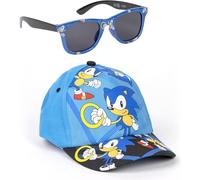 Casquette et Lunettes Sonic Unisexes pour Enfants, Design Original, réglables et légères, idéales pour l'été et comme Protection Solaire