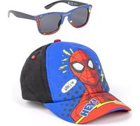 Casquette et Lunettes Spiderman, Unisexe, pour Enfants, Design Original, réglables et légères, idéales pour l'été et comme Protection Solaire