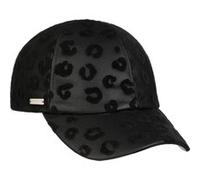 Casquette Faux Leather Leo Print by Seeberger noir-noir One Size