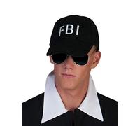 Casquette FBI noire adulte - Noir - Taille Unique