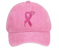 Casquette Femme - Casquette De Baseball Sensibilisation Cancer du Sein Unisexe Cancer du Sein Rose Octobre Casquette pour La Sensibilisation Cancer du Sein Chapeau De Sport Casquette De Visière