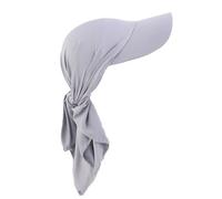 Casquette Femme Foulard avec Visière Turban Casquettes De Baseball Attachées pour Le Soleil (FR/ES, Alpha/Lettres, Taille Unique, Gris)