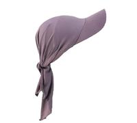 Casquette Femme Foulard avec Visière Turban Casquettes De Baseball Attachées pour Le Soleil (FR/ES, Alpha/Lettres, Taille Unique, Violet Clair)