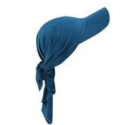 Casquette Femme Foulard avec Visière Turban Casquettes De Baseball Attachées pour Le Soleil (FR/ES, Alpha/Lettres, Taille Unique, Trous Bleus)
