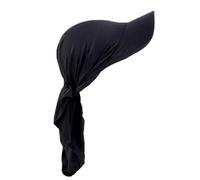 Casquette Femme Foulard avec Visière Turban Casquettes De Baseball Attachées pour Le Soleil (FR/ES, Alpha/Lettres, Taille Unique, Noir)