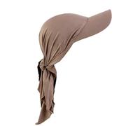 Casquette Femme Foulard avec Visière Turban Casquettes De Baseball Attachées pour Le Soleil (FR/ES, Alpha/Lettres, Taille Unique, Khaki)