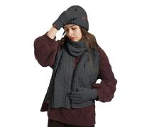 Casquette Femme Hiver Bonnet Carhartt Écharpe Longue et Gants Tactiles Écran Ensemble Chauds en Tricot pour Ski Casquette Foulard Gants en Polaire Doublé,Cadeaux de Noël