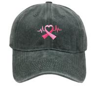 Casquette Femme Octobre Cancer du Sein International Publicity Day de Baseball Ruban Rose Imprimée Chapeau Sport Classiques Rétro Hat Respirante Ajustable ete queue cheval Accessoires visières