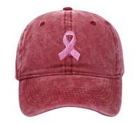 Casquette Femme Octobre Cancer du Sein International Publicity Day de Baseball Ruban Rose Imprimée Chapeau Sport Classiques Rétro Hat Respirante Ajustable ete queue cheval Accessoires visières