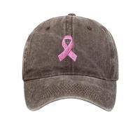 Casquette Femme Octobre Rose Baseball Cap Tennis Grosse Tete Casquettes visières Sport Chapeau Anti Transpiration ado Fille (Café, One Size)