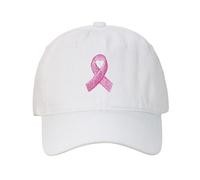 Casquette Femme Octobre Rose Baseball Cap Tennis Grosse Tete Casquettes visières Sport Chapeau Anti Transpiration ado Fille (Blanc, One Size)