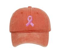 Casquette Femme Octobre Rose Baseball Cap Tennis Grosse Tete Casquettes visières Sport Chapeau Anti Transpiration ado Fille (Orange, One Size)
