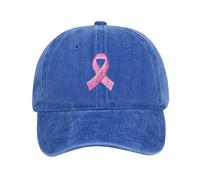 Casquette Femme Octobre Rose Baseball Cap Tennis Grosse Tete Casquettes visières Sport Chapeau Anti Transpiration ado Fille (Bleu, One Size)