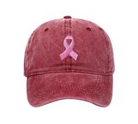 Casquette Femme Octobre Rose Baseball Cap Tennis Grosse Tete Casquettes visières Sport Chapeau Anti Transpiration ado Fille (Vin, One Size)