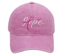 Casquette Femme Rose Clair, Octobre Accessoires 2025 Casquette - De Sport Unisexe Ajustable Sports Plein Air Motif Brodé Stylé Sensibilisation Rose M