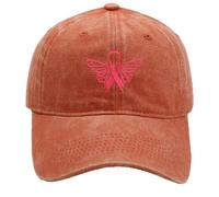 Casquette Femme Rose Clair, Octobre Accessoires 2025 Casquette - De Sport Unisexe Ajustable Sports Plein Air Motif Brodé Stylé Sensibilisation Orange One Size