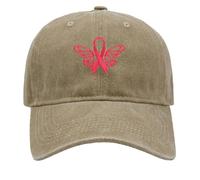 Casquette Femme Rose, Octobre Accessoires 2025 Casquette - De Sport Unisexe Ajustable Sports Plein Air Motif Brodé Stylé Sensibilisation Kaki One Size
