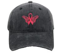 Casquette Femme Rose Pale, Octobre Accessoires 2025 Casquette - De Sport Unisexe Ajustable Sports Plein Air Motif Brodé Stylé Sensibilisation Noir One Size
