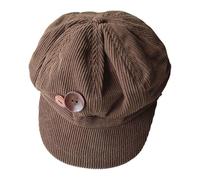 Casquette Femme Running, BéRet en Velours CôTelé Casquette GarçOn à VisièRe Souple Chaude Et Tendance pour l'hiver IdéAle pour Une Tenue DéContractéE Au Quotidien