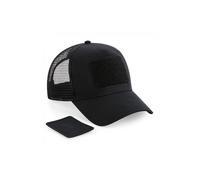 Casquette filet réglable à l'arrière avec patch amovible Beechfield - black - TU