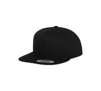 Flexfit Casquette de baseball Classic 5 Snapback — Unisexe, Taille unique, 100% coton, Noir