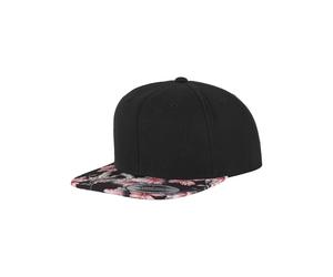 Casquette Flexfit floral Rouge TU