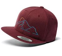 Casquette Flexfit Snapback : montagnes - Casquette de baseball pour homme et femme Casquette de baseball pour homme et femme Équipement d'escalade Accessoires de randonnée, marron, taille unique