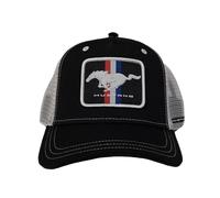 Casquette Ford Mustang Trucker Brodée 100% Polyester Recyclé Bleu Noir