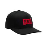 FOX Typeface Casquette Flexfit, noir-rouge, taille L XL pour homme