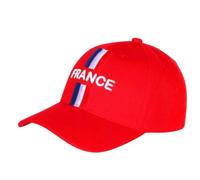 Casquette France Rouge - Supporter Coupe Du Monde - Tu (Taille Taille Unique,Couleur Rouge)