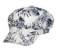 Casquette Gavroche Allover Leaves by Lipodo blanc-bleu foncé M (57-58 cm)