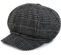 Casquette gavroche avec un motif à carreaux prince-de-galles, casquette de marin