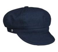 Casquette Gavroche en Lin Classic Uni by Lierys bleu foncé One Size