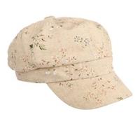 Casquette Gavroche en Lin Flowers by Lipodo beige S (55-56 cm)