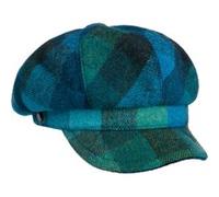 Casquette Gavroche John Hanly Wool Check by Lierys bleu-vert One Size