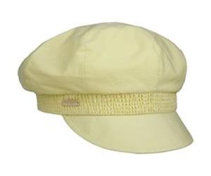 Casquette Gavroche Uni Chambray by Seeberger jaune pastel One Size