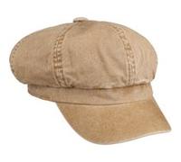 Casquette Gavroche Uni Washed Cotton by Lipodo beige foncé S (55-56 cm)