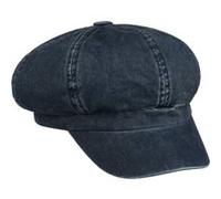 Casquette Gavroche Uni Washed Cotton by Lipodo bleu foncé S (55-56 cm)