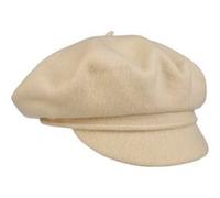 Casquette Gavroche Uni Wool by Barascon blanc crème One Size