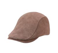 Casquette Gavroche Unisexe en Daim/Cuir, Style décontracté
