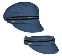 Casquette Gavroche Zip Cotton by Seeberger bleu One Size